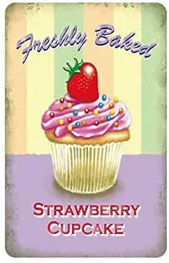 

Delicious Bakery Food Vintage Style Metal Sign Iron Painting for Indoor & Outdoor Home Bar Coffee Kitchen Wall Decor 8 X 12 Inch