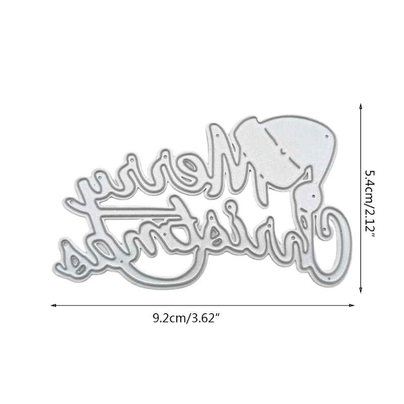 Счастливого Рождества и шапка Санты металлические вырезанные штампы фотоальбом