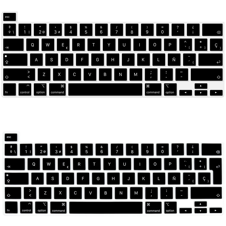 Мягкий силиконовый чехол для клавиатуры Macbook Pro 13 2020 M1 Chip A2338 защита с испанской и