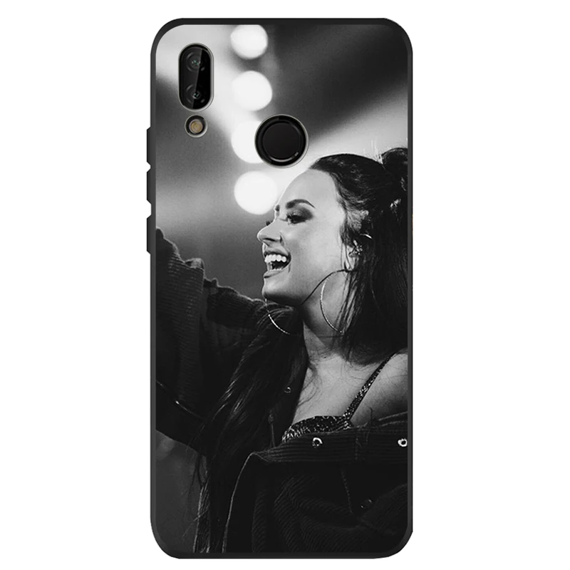 Черный силиконовый мягкий чехол Деми Lovato для телефона Huawei P40 P30 P20 P10 P9 Lite Pro 2019 P smart 2