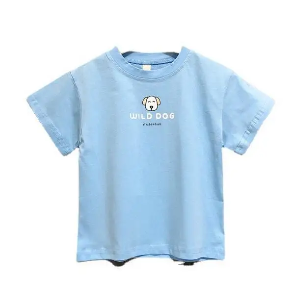 

Kid's Summer Short Sleeve T-Shirt Round Collar Cotton Blend Cartoons Tops ABC170