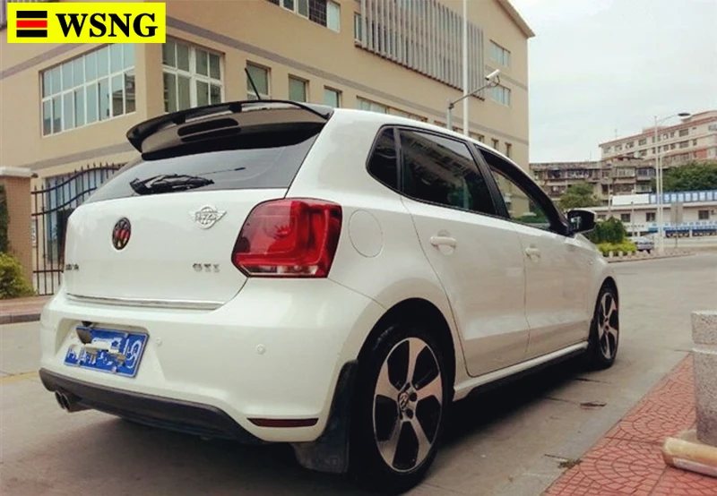 Декоративный задний спойлер из ABS-пластика для Volkswagen VW Polo 2011-2015 (неокрашенный).