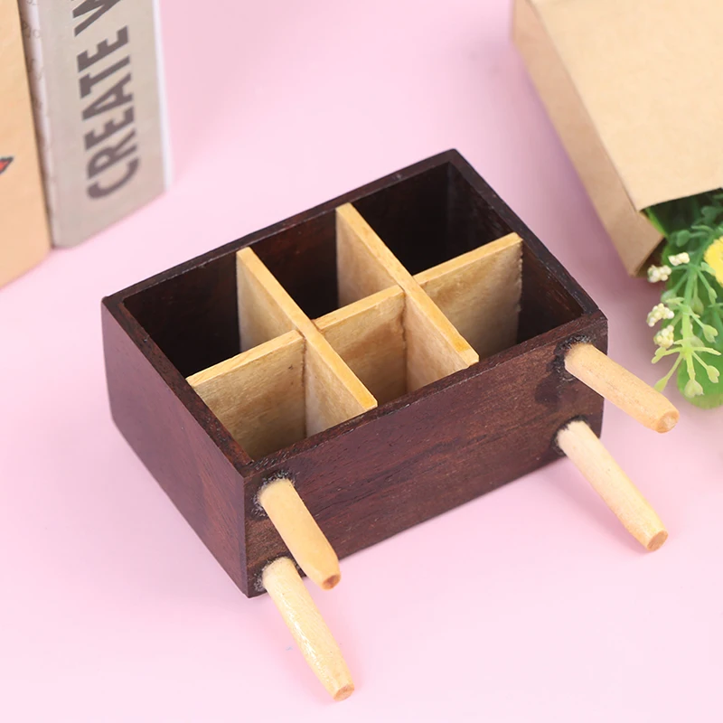 

1:12 Dollhouse Miniature Wooden Display Cabinet Storage Cabinet Bookcase Model For Dollhouse Decoration New