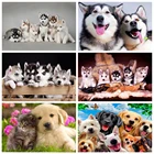 Картина для вышивки крестом такса 5D