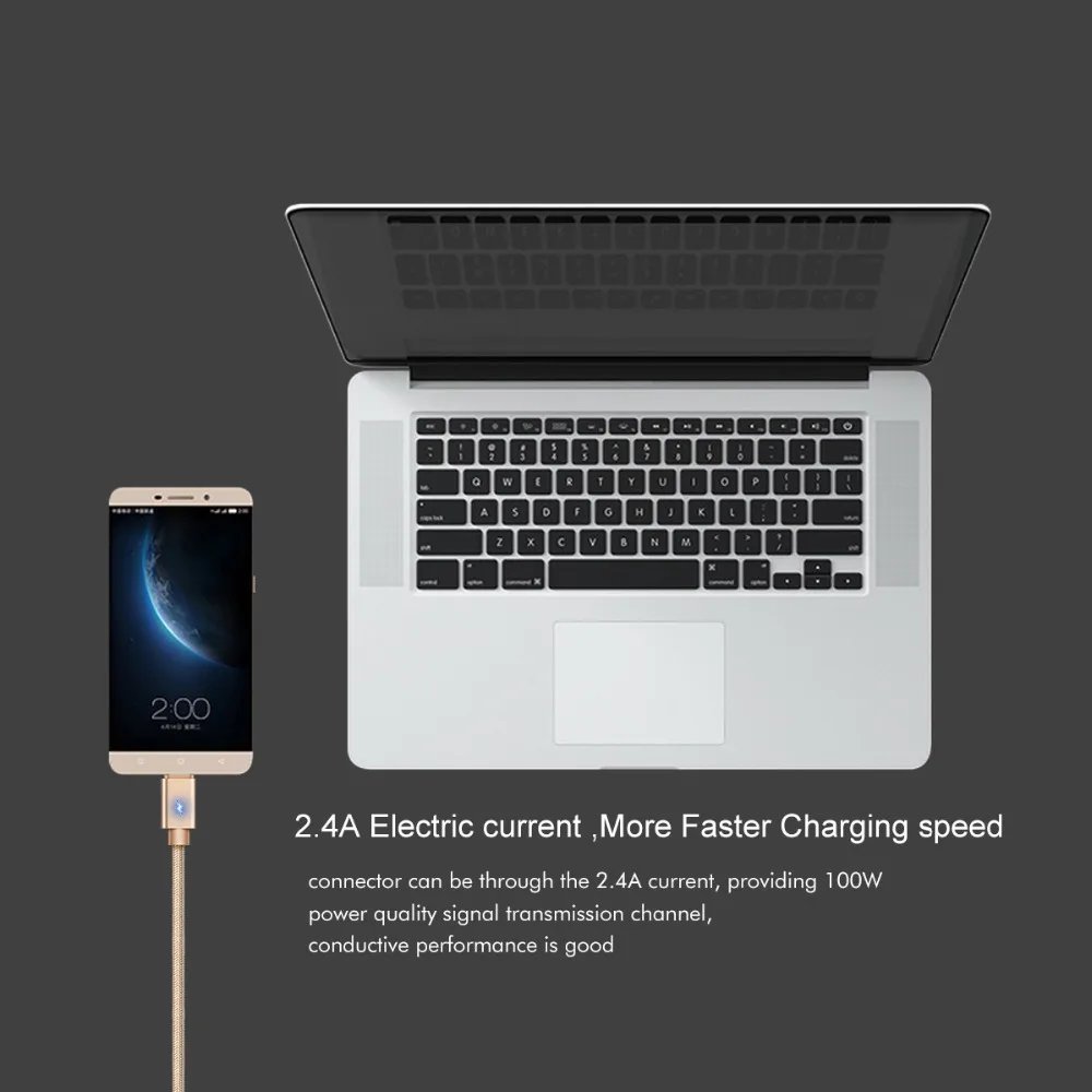Кабель VOXLINK USB Type C 2 4 А кабель передачи данных для быстрой зарядки MacBook Xiaomi Mi4C Mi5