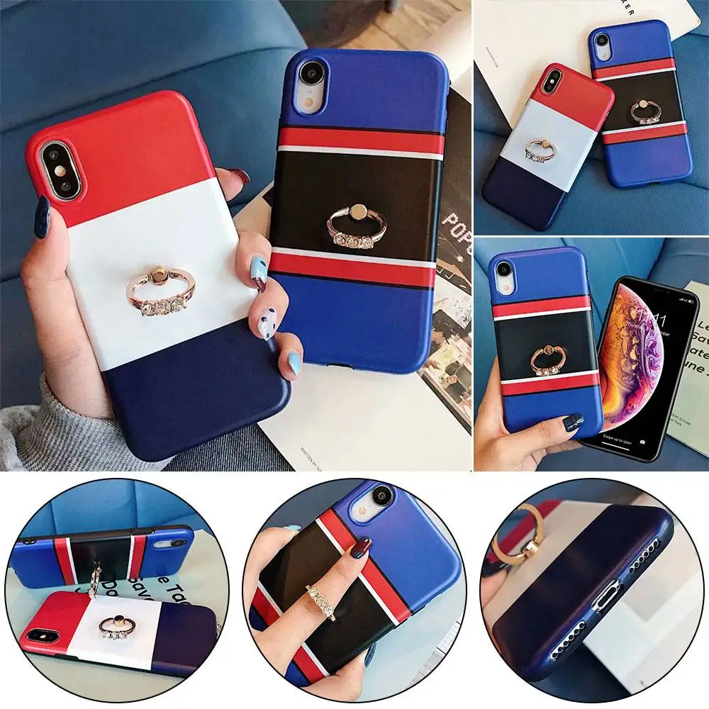 KISSCASE роскошный Кронштейн кольцо чехол для iPhone 6 7 8 11 XS MAX XR S Plus X мягкий силиконовый