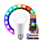 Умная Светодиодная лампа E27, RGB, RGBW, RGB, волшесветильник почка, 5 Вт, 10 Вт, 15 Вт, 110-220 В, светодиодный прожсветильник + ИК-пульт дистанционного управления или Bluetooth 4,0, управление через приложение