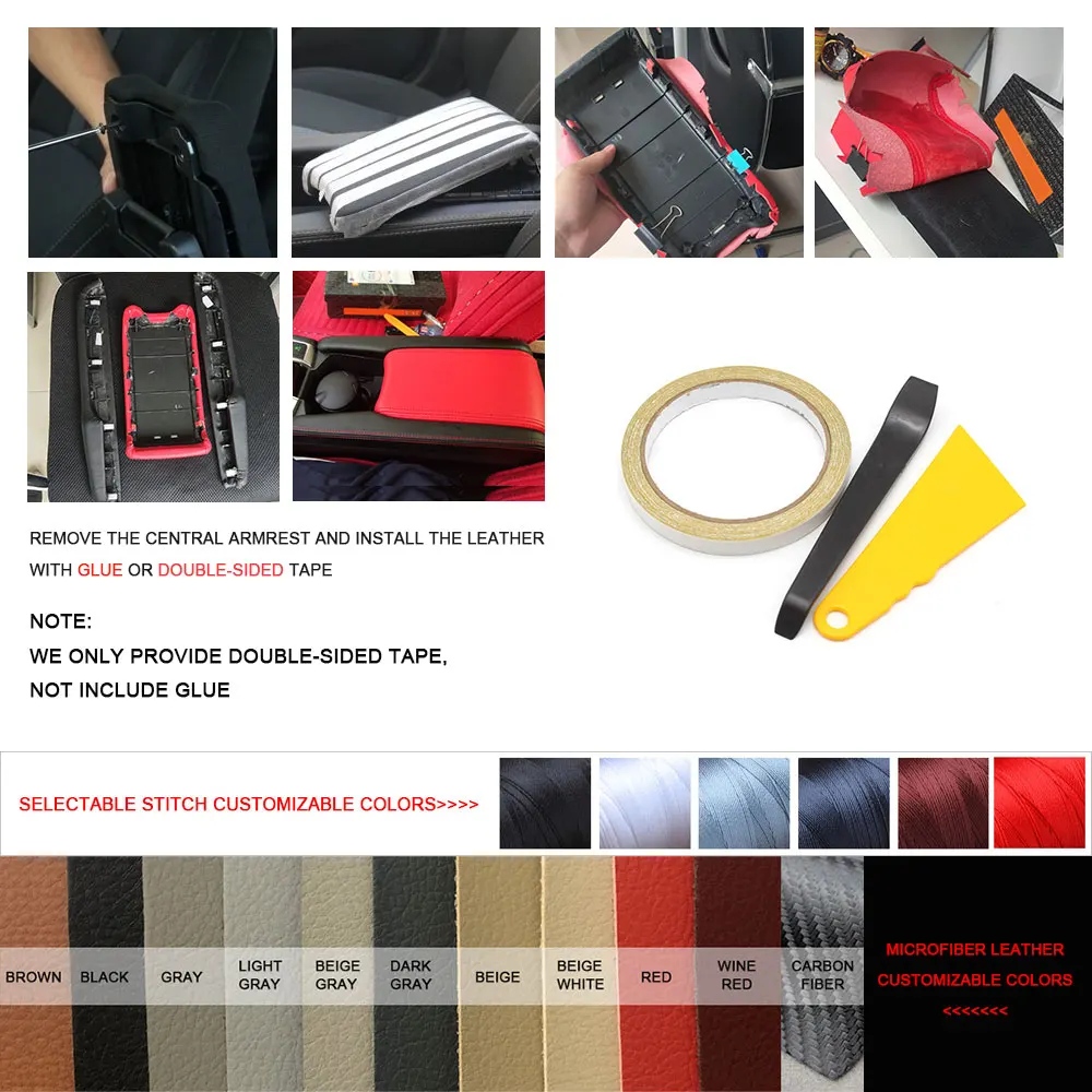 

For Honda CRV 2007 2008 2009 Microfiber Leather Car Seat / Door Armrest Handle Decor Cover Trim