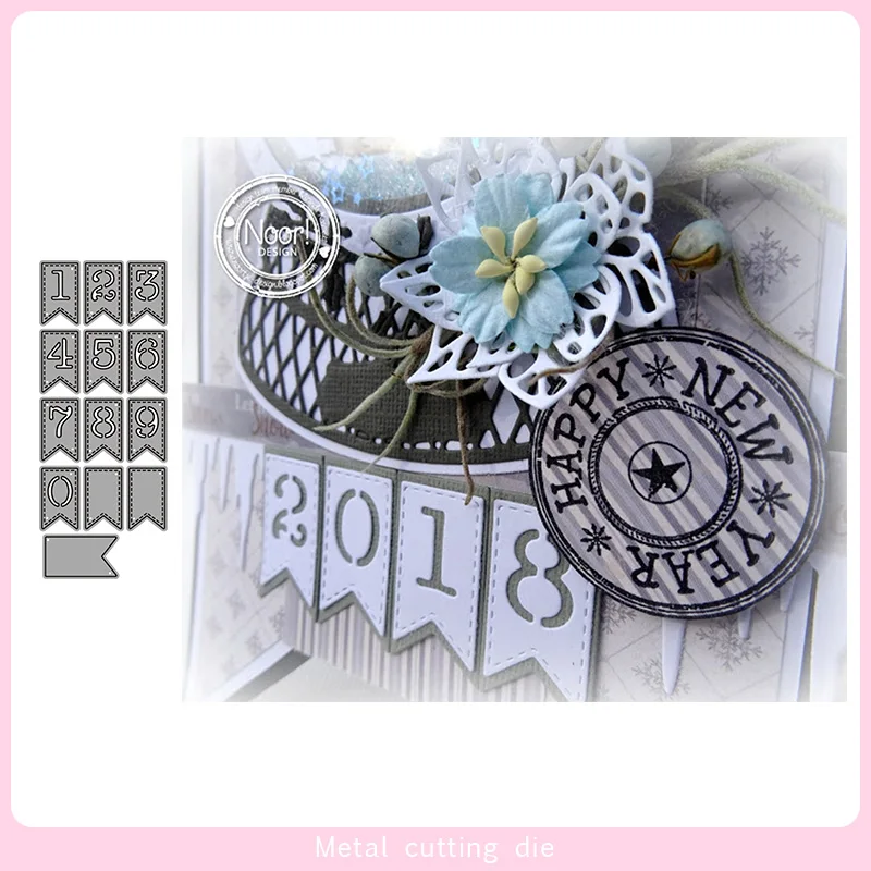 10 шт. металлические этикетки с номерами для скрапбукинга фотоальбома|Вырубные