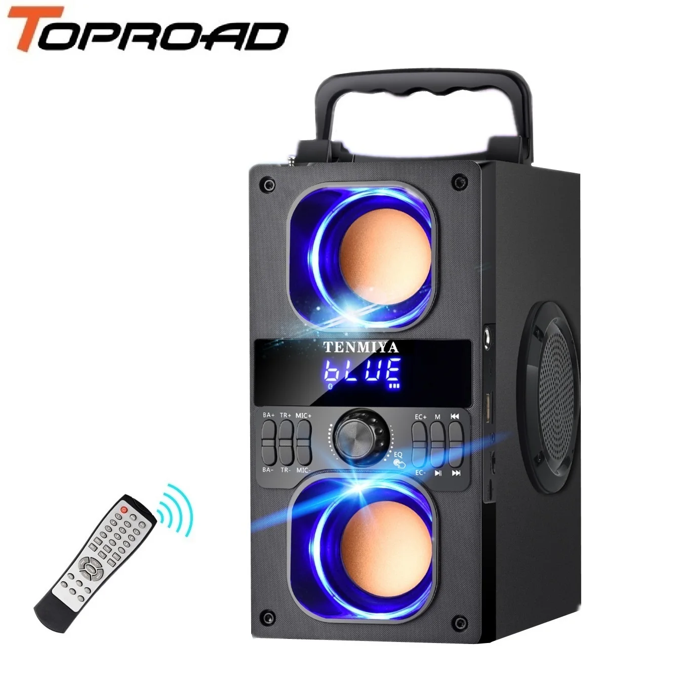 TOPROAD Bluetooth динамик 40 Вт Портативный беспроводной стерео Бас Сабвуфер вечерние