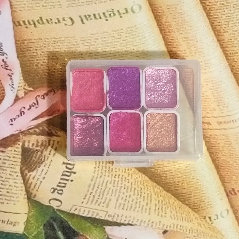 Handmade Golden Solid Watercolor Set Acuarelas Palette Painting Nail Art Supplies | Water Color