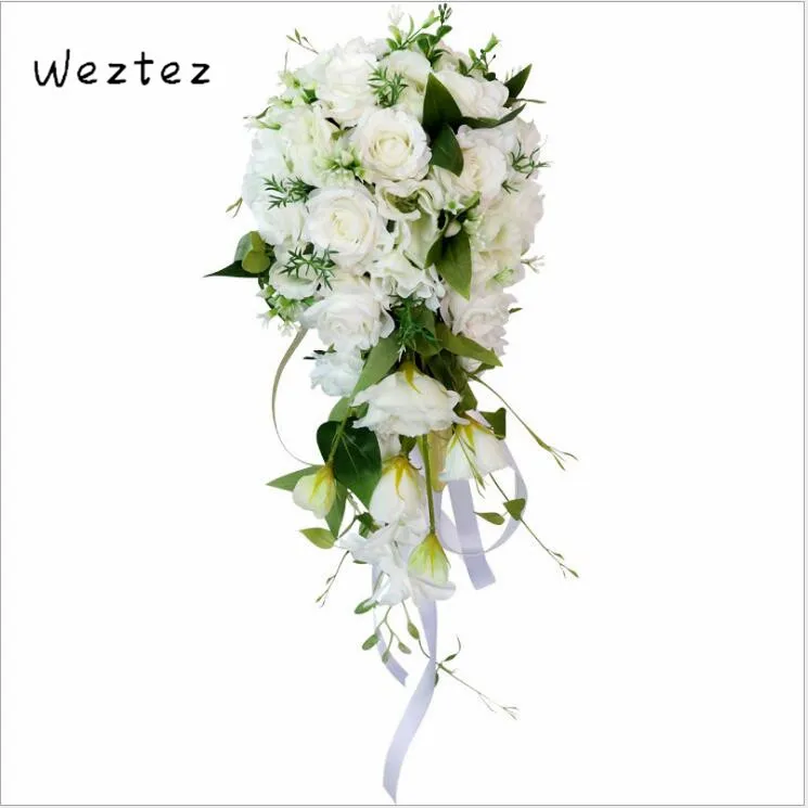 Bridal Bouquet Bride'S Wedding Water Drop Waterfall Elegant Artificial Carla Lily Bride PH36 | Свадьбы и торжества