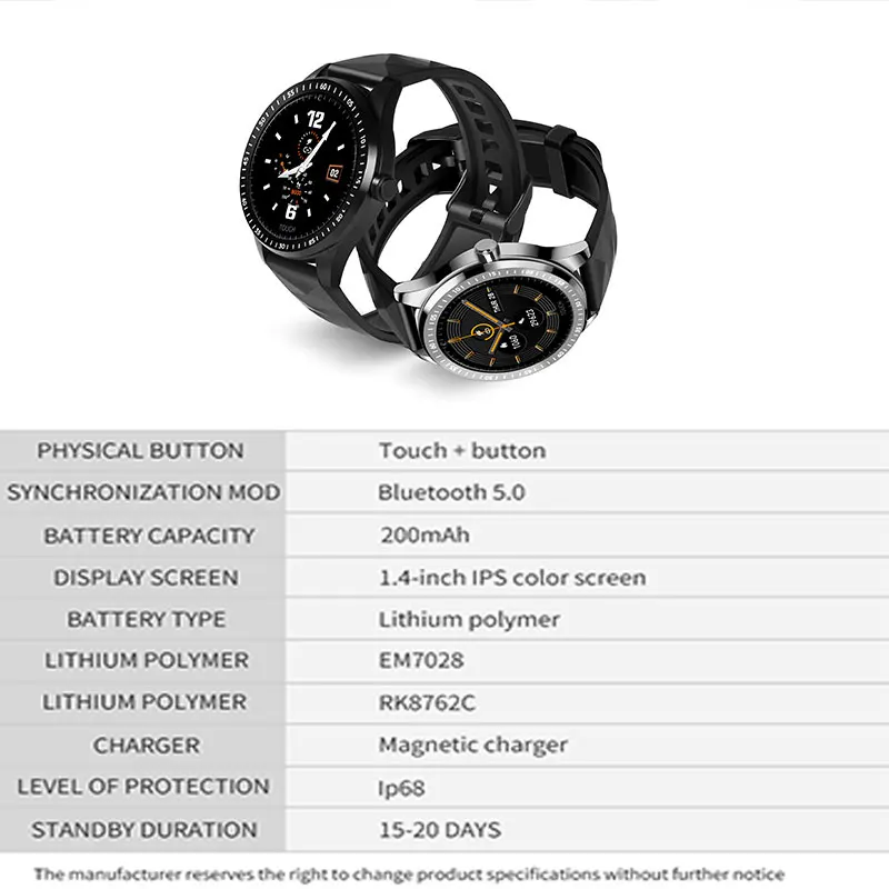 

Smartwatch Men Heart Rate Monitor Smart Watch Men Calorie Pedometer Bracelet Bluetooth Waterproof Sport Intelligent Watches Man