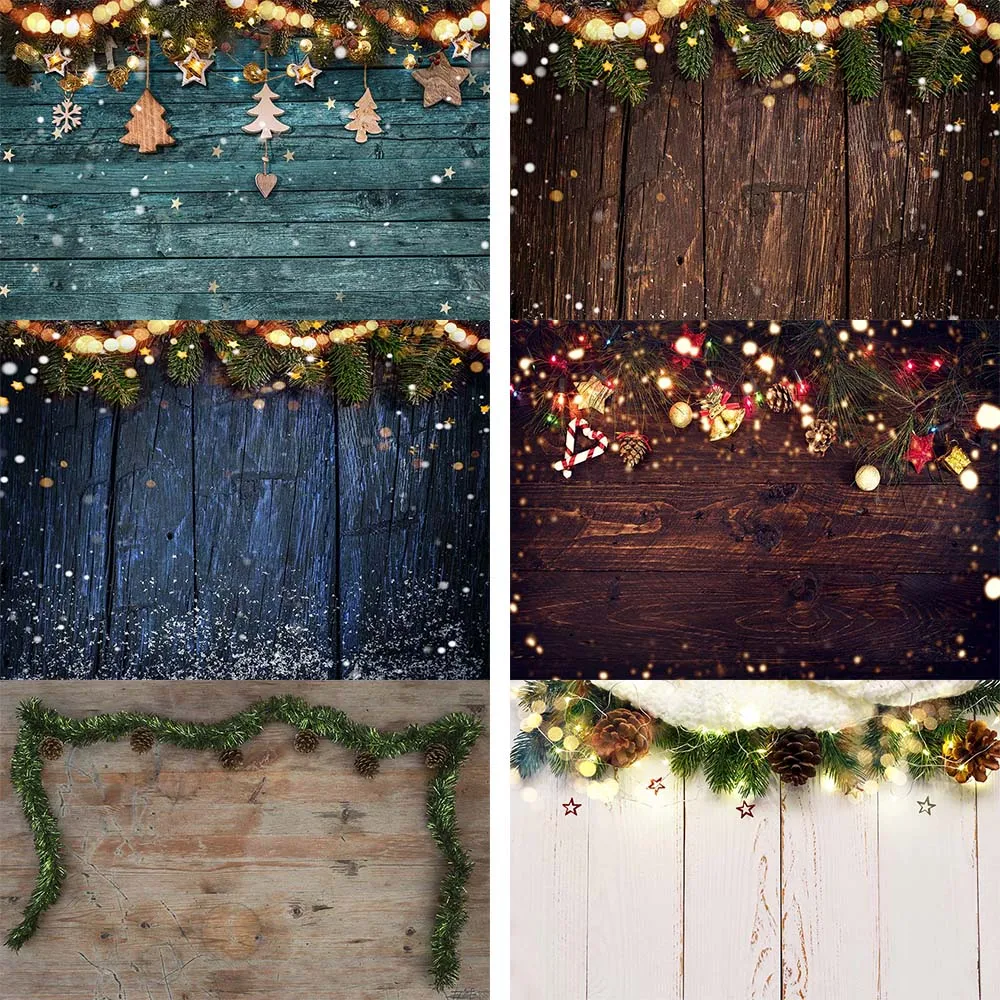 

Retro Vintage White Light Glitter White Wooden Wall Vine Matsutake Christmas Decorations for Home for Food Cake Photo Background