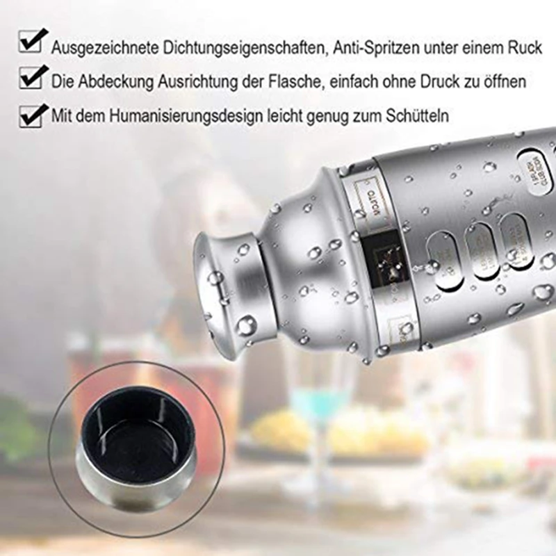 

700Ml Cocktail Shaker Measuring Stainless Steel Bar Drink Mixer Bartender Strainer Drink Mixer Set