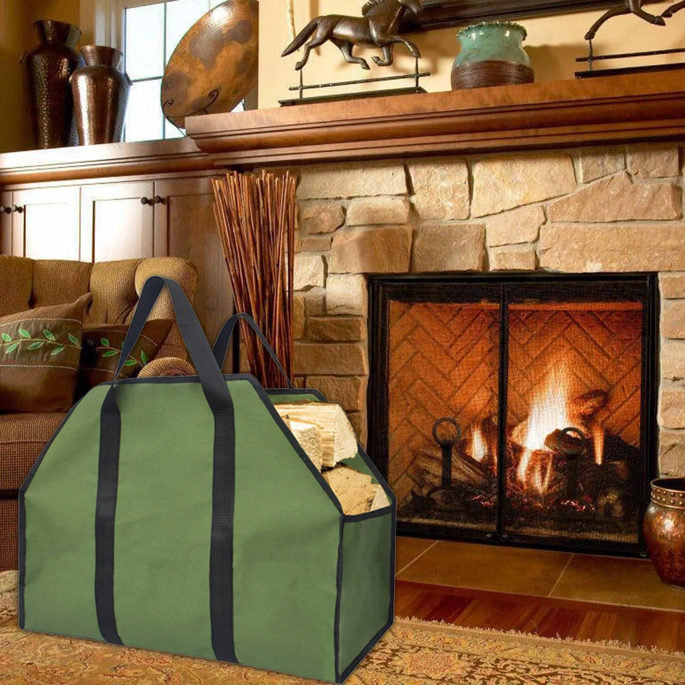 Дровяная сумка холщовая деревянная держатель дров для камины кемпинга