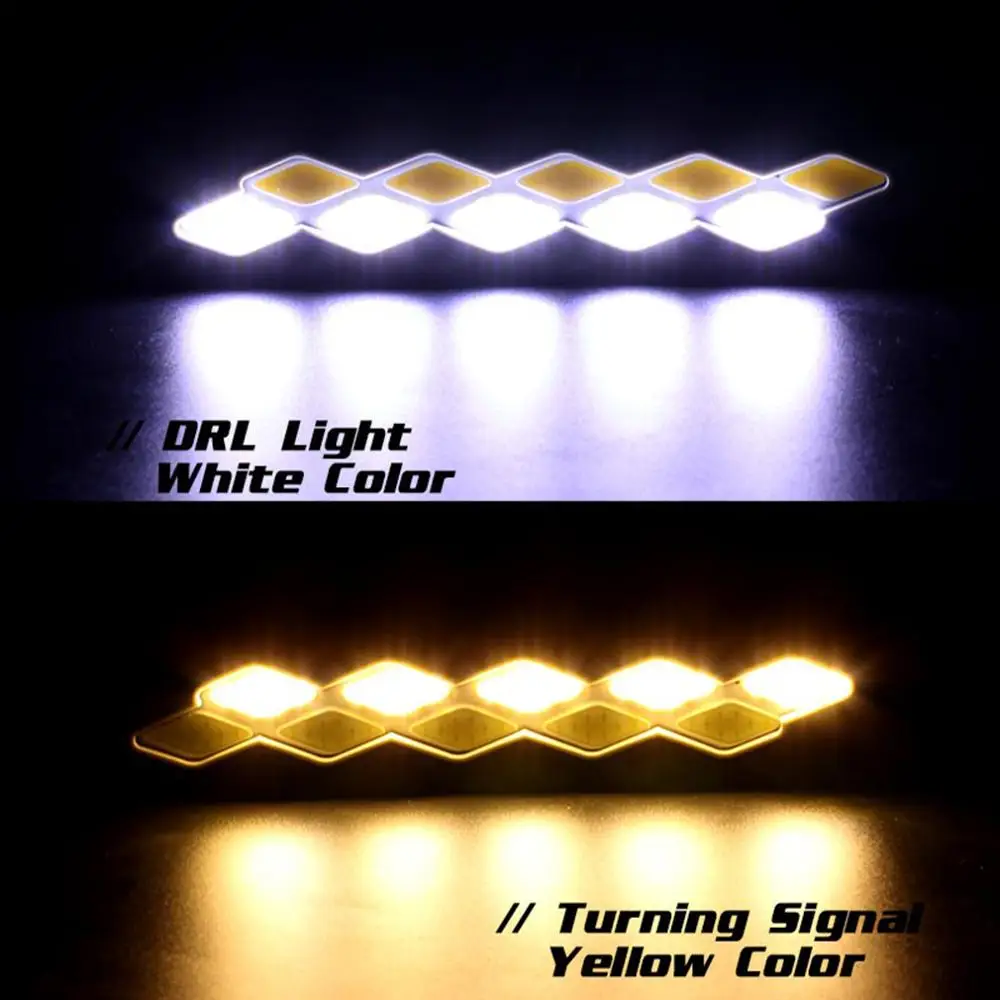 

Silicone Durable Waterproof Longer Life Higher Bright 2pcs Car Light Universal Daytime Running Driving Safety Light 260*42*10mm
