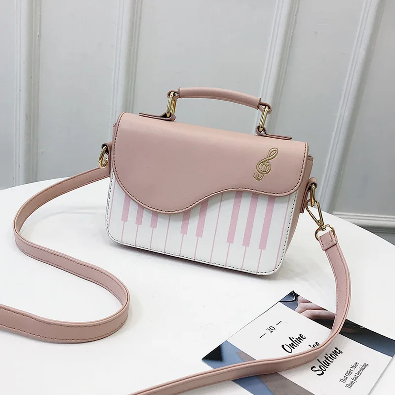 Женская кожаная сумка с модным рисунком фортепиано женский манжет через плечо