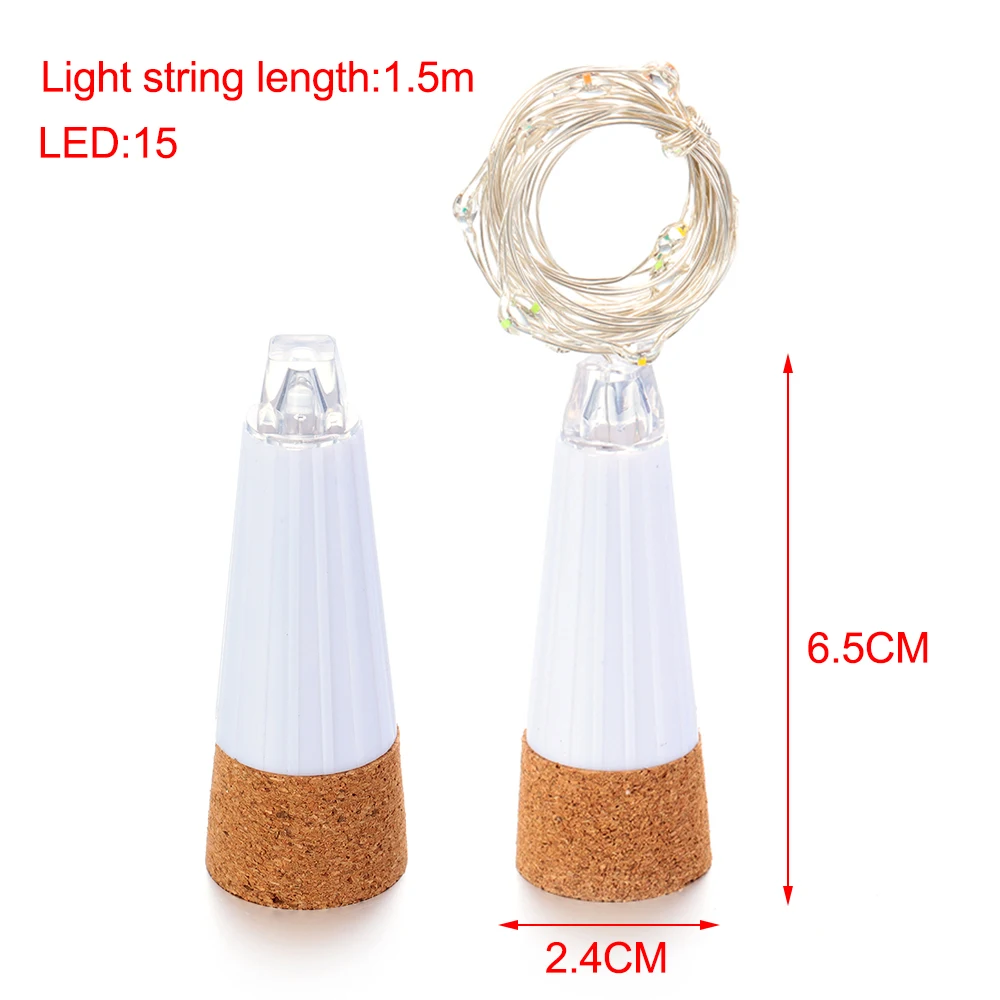 

1.5M 15LED LED Cork Shape Light Romance Garland Bottle String Lights USB Charging Fairy Lights Christmas Decorations for Home