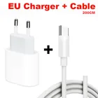 Быстрое зарядное устройство 20 Вт для iPhone 12 Pro Max Mini USB-C 2M C2L Зарядное устройство USB C адаптер питания Type C QC4.0 для Apple Cable C-C