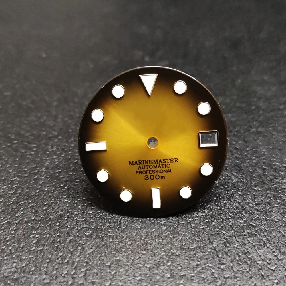 Watch accessories dial sunburst black  blue yellow red with BGW9 luminous fit Japanese NH35/36 automatic movement 28.5 mm