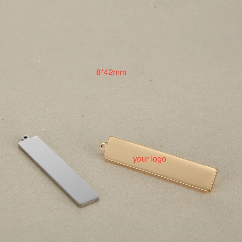 50 шт. прямоугольные подвески для ожерелья 8 х42 мм | Украшения и аксессуары