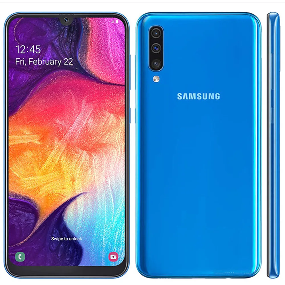 

Used samsung galaxy A50 A505U smartphones 4G LTE single sim octa core android mobile phones 128G ROM 25MP Celulares unlocked