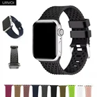 Ремешок спортивный URVOI для Apple Watch series 7 6 SE 5 4 321, мягкий браслет из ТПЭ для iWatch, наручные дышащие, дизайн 38 40 42 44 мм
