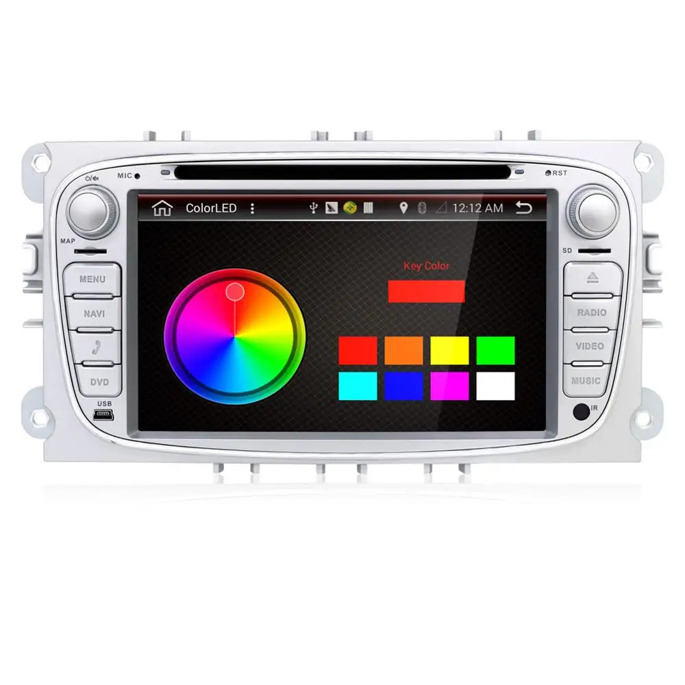 Четырехъядерный 2din Android 7 1 автомобильный DVD для Ford Mondeo C max S с английским Wifi 3G GPS