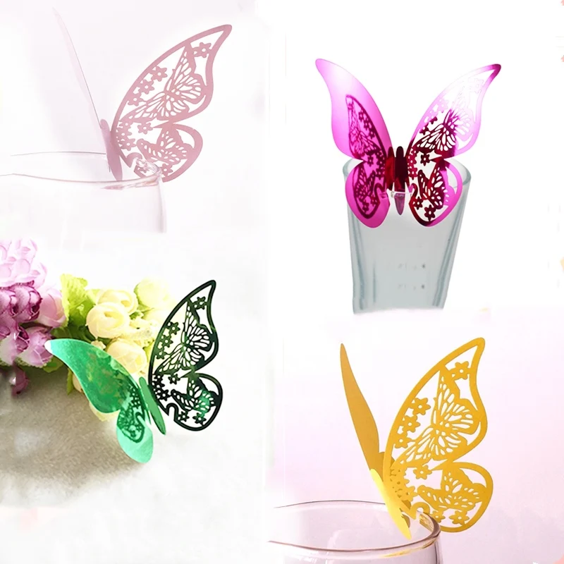 10 шт./Красивая карточка с лазерной резкой в виде бабочки/фотография/карточка для
