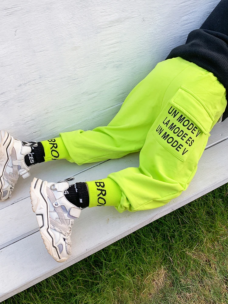 Штаны спортивные детские в западном стиле для мальчиков весна |