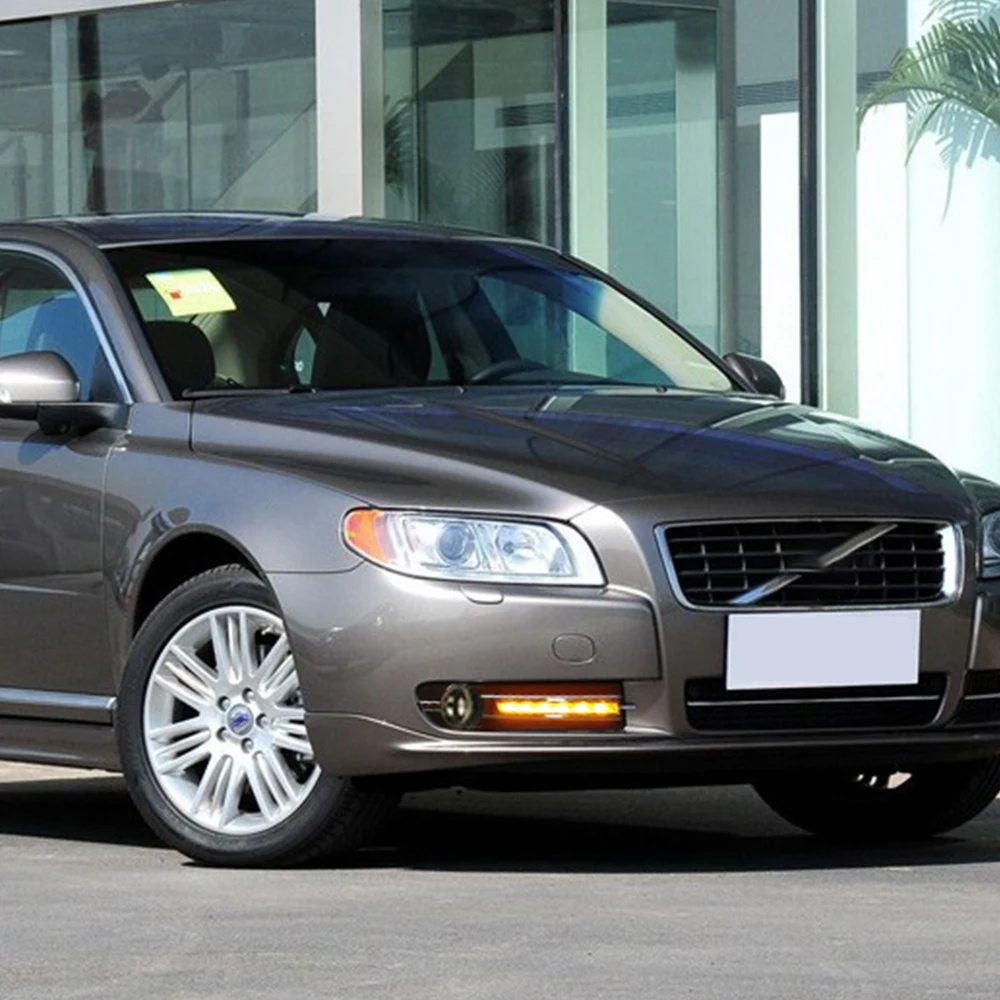 Автомобильный мигающий 2шт для Volvo S80 2009 2013 светодиодный DRL дневные ходовые огни