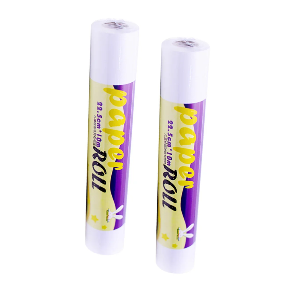 

2Pcs Drawing Paper Roll Poster Paper Craft Paper Roll White Wrapping Paper(White)