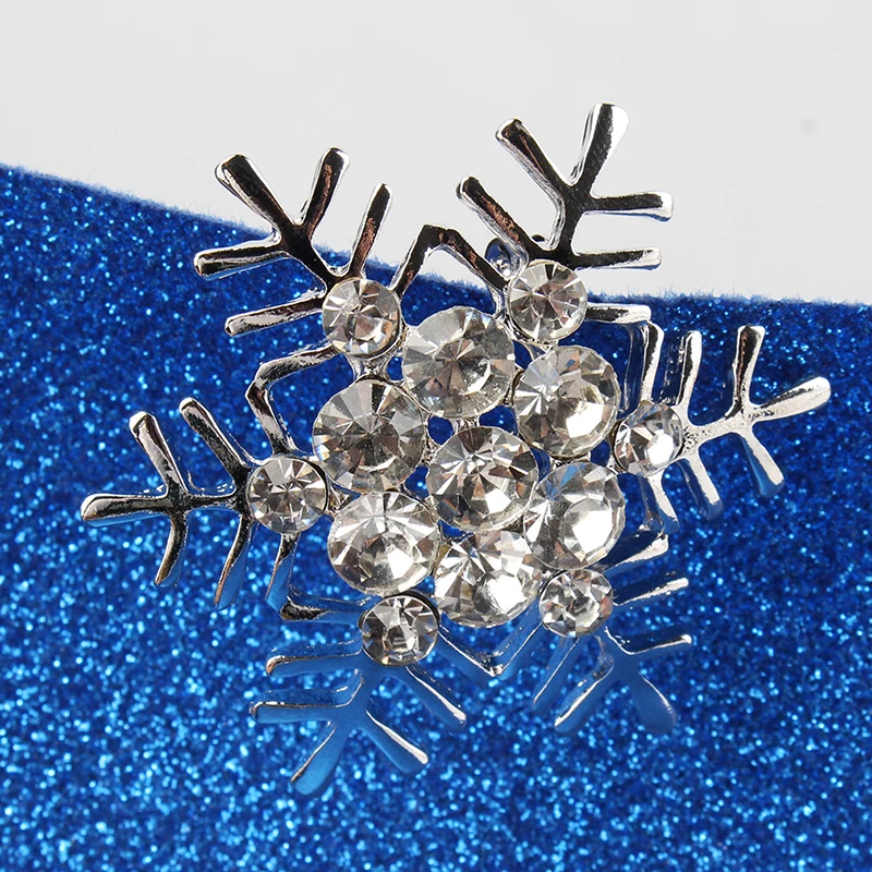 Брошь высокого качества с кристаллами Фантастическая брошь &quotСнежинка&quot