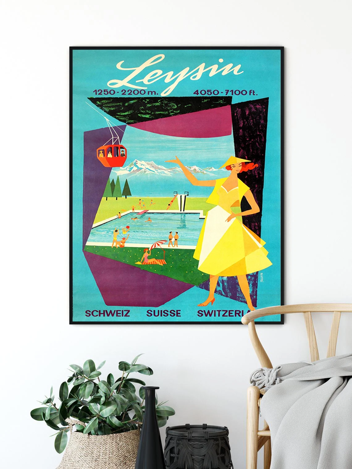 Leysin Швейцария Постер путешествий leysin картина путешествие для Настенный декор |