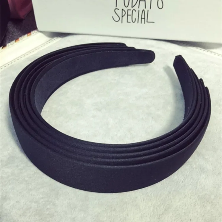 Высокое Качество ручная работа 3 см широкая обернутая глянцевая черная повязка