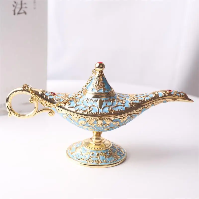 

Aladdin Home Decor Incense Burners Antique Style Fairy Tale Magic Lamps Tea Pot Genie Lamp Vintage Retro Toys For Children Gifts