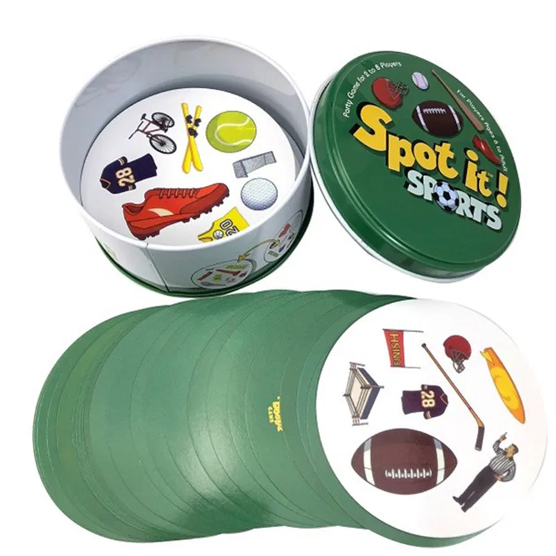 Dobbles место карты английская версия Настольная игра высокое качество олова