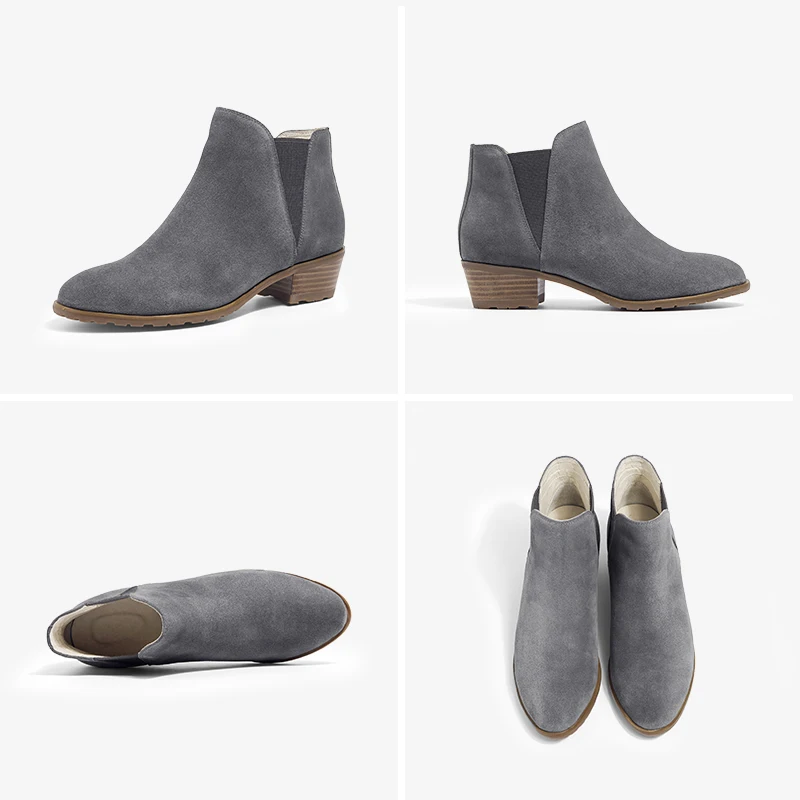 Женские ботинки Челси BeauToday весенне-Осенние эластичные из натуральной коровьей