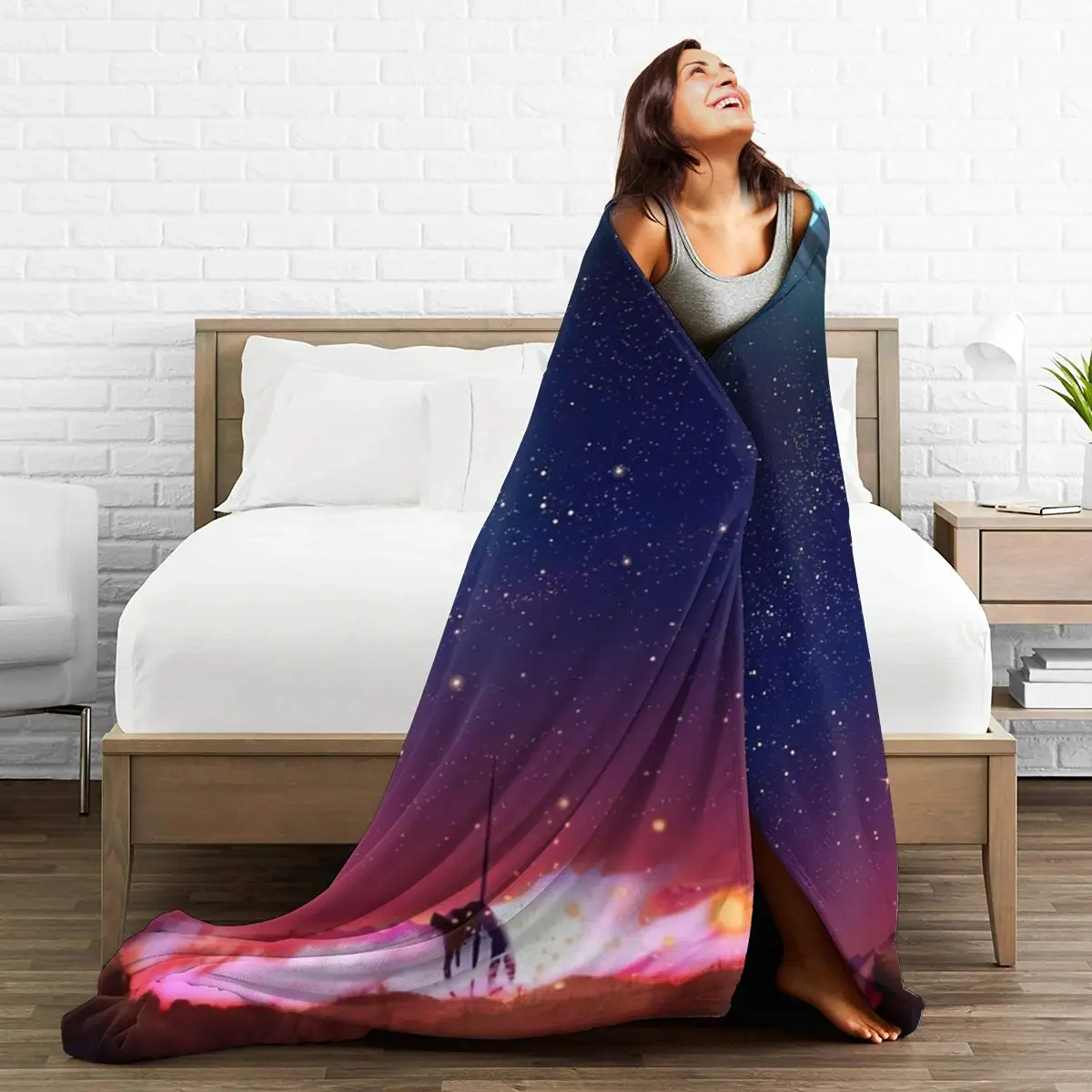 

3D Cartoon Sherpa Blanket Warm Super Soft Flannel Office Nap Bedspread Sofa Bedding Plush Quilt Plaids 300698880
