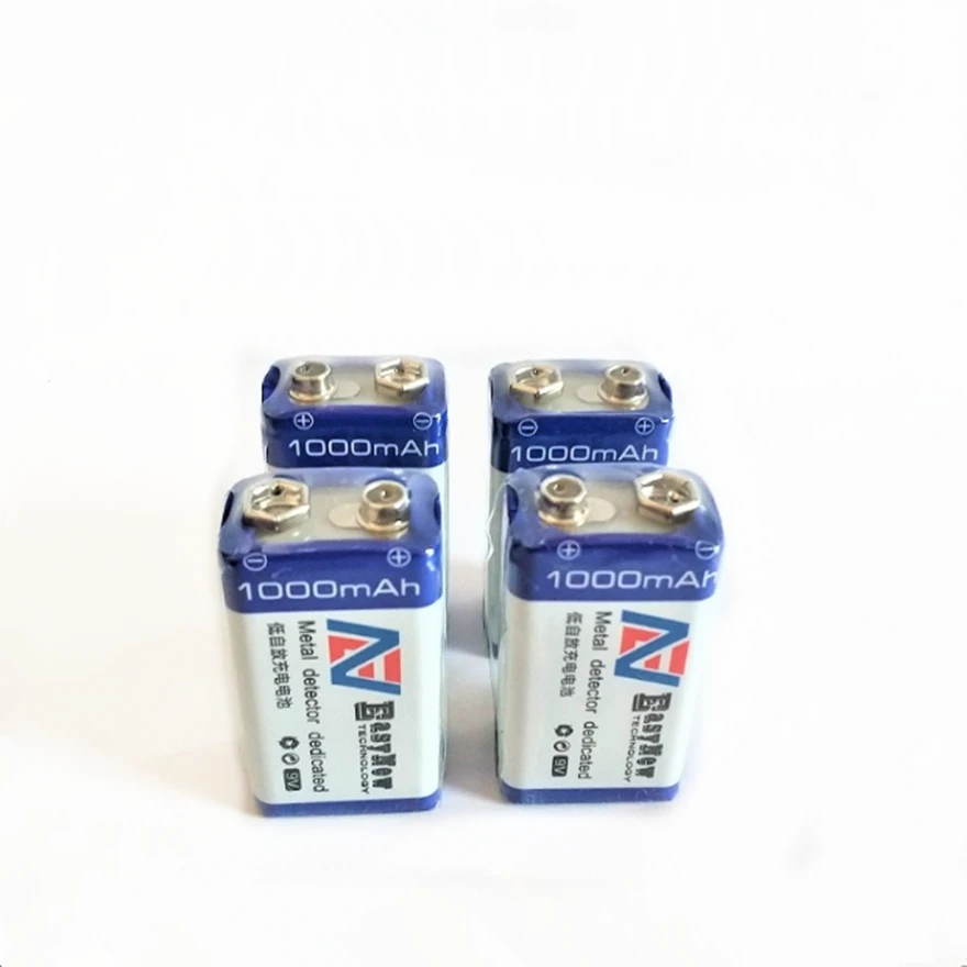 4 шт./лот 1000 мАч 9 в перезаряжаемая батарея USB литий ионная аккумуляторная детская