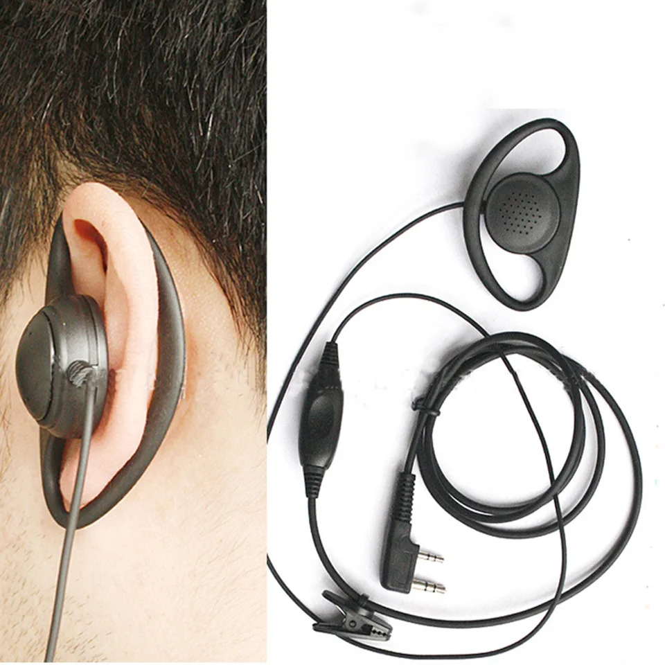 D shape High Quality Earpiece Headset For Walkie Talkie For Kenwood Baofeng BF-888S UV-5R A B C D E  KSUN TYT HYT Quansheng