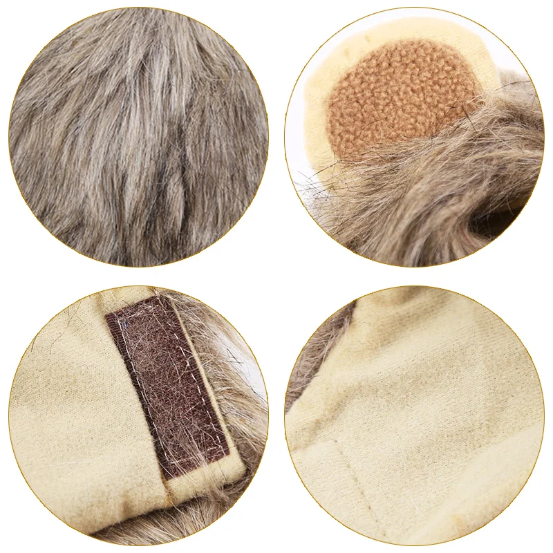 Шапка для маленьких собак и кошек с имитацией Львиной гривы головной платок ушей