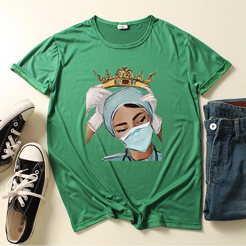 

True Hero Crown Print Women T Shirt Short Sleeve O Neck Loose Women Tshirt Ladies Tee Shirt Tops Clothes Camisetas Mujer