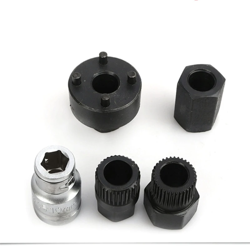 

13 Pieces Alloy Generator Belt Pulley Disassembly and Assembly, Free Wheel Pulley Puller Remover and Installer Kit