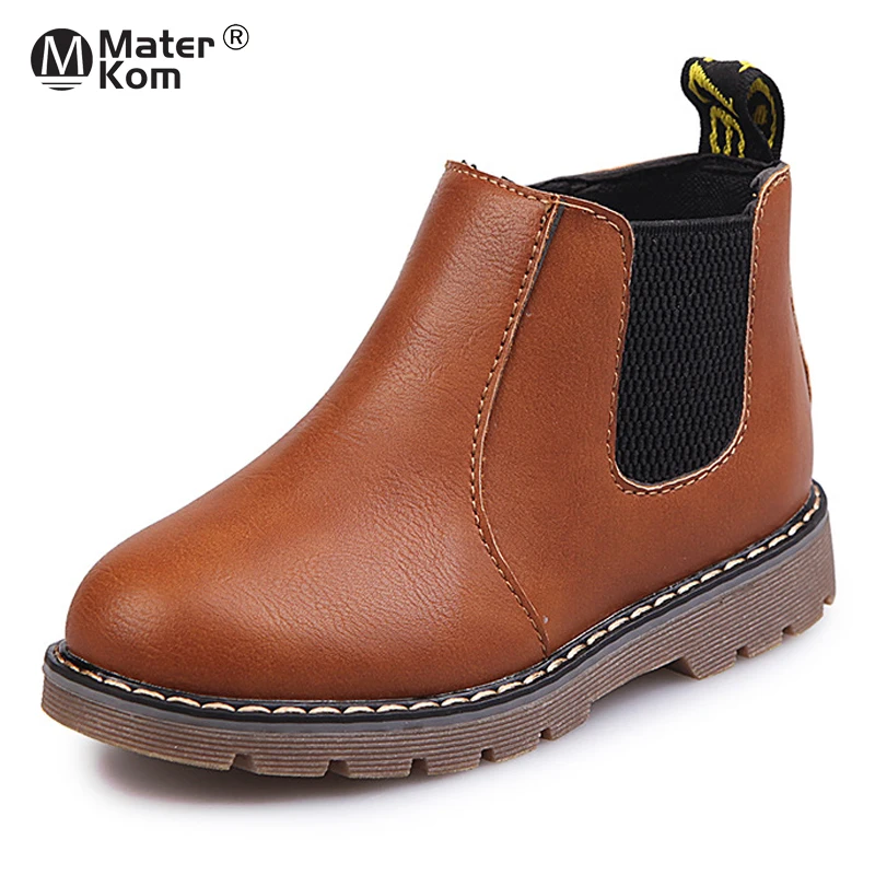 

Size 21-30 Boys Anti-slippery Short Boots Baby Wear-resistant Toddler Shoes Children Casual Shoes Girls Martin Boots with Warm