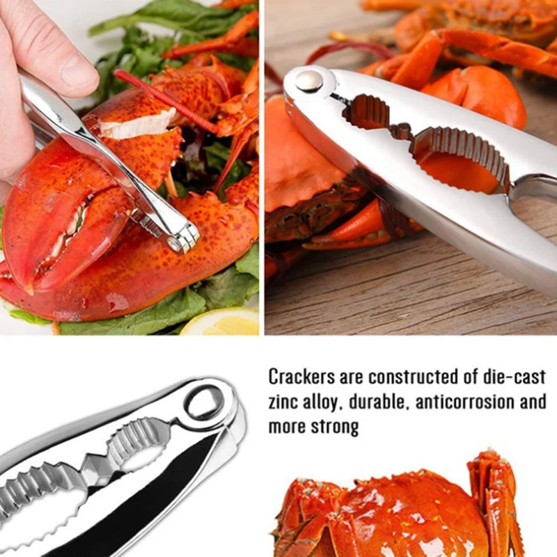 

12Pcs Crab Tools Seafood Tools Set includes 4 pliers+4 needles+4 forks with Bag