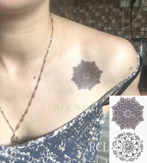 Водонепроницаемые временные тату-наклейки Лотос Тотем Ловец снов поддельные