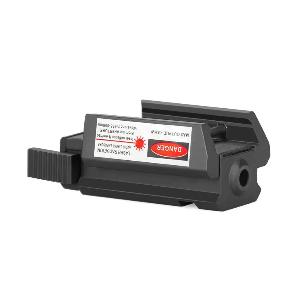 

1mw Mini Red Laser Sight 20mm Rail Pistol Scope Tactical Compact Laser Designator Airsoft Gun for Tactical Riflescope Pistol