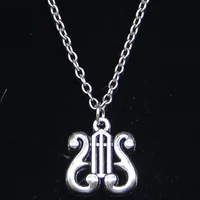 20pcs new fashion necklace 17x16mm harp pendants short long women men colar gift jewelry choker